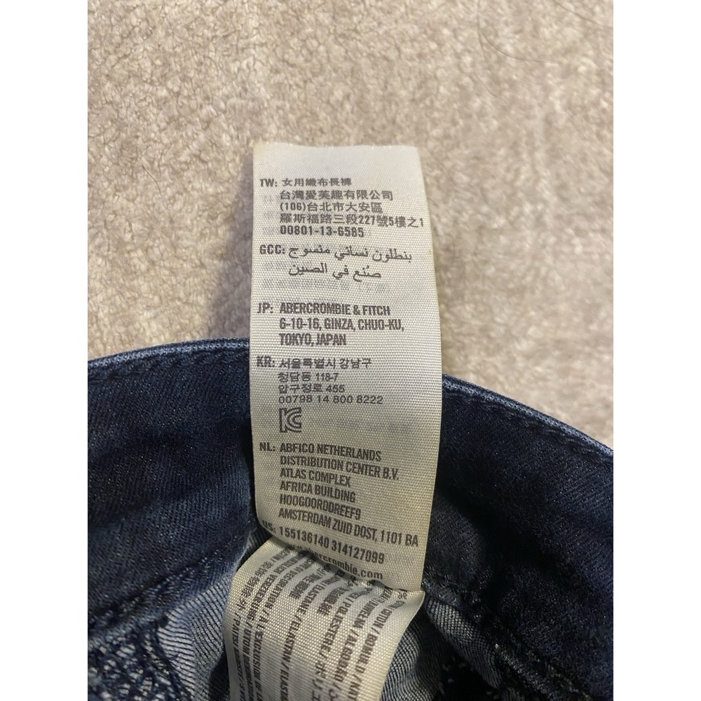 Abercrombie Fitch Jeans Womens 10R W30 L29 Blue The A&F Jegging Skinny - Picture 10 of 10